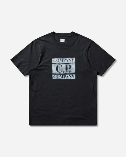 C.P. Company 30/1 Jersey Short Sleeve Logo T-Shirt Total Eclipse T-Shirts Shortsleeve 20CMTS141A-110579W 888