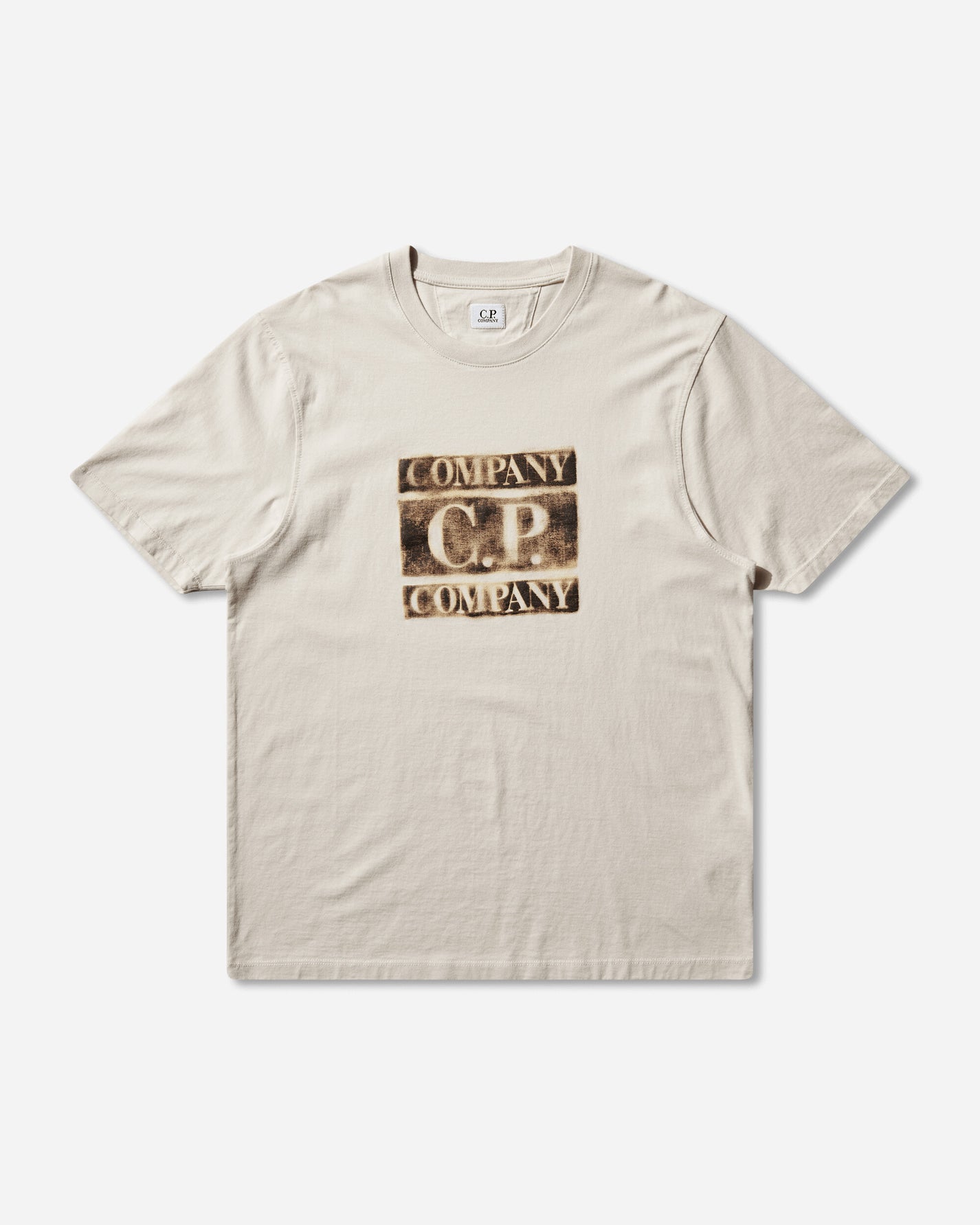 C.P. Company 30/1 Jersey Short Sleeve Logo T-Shirt Frozen Dew T-Shirts Shortsleeve 20CMTS141A-110579W 114