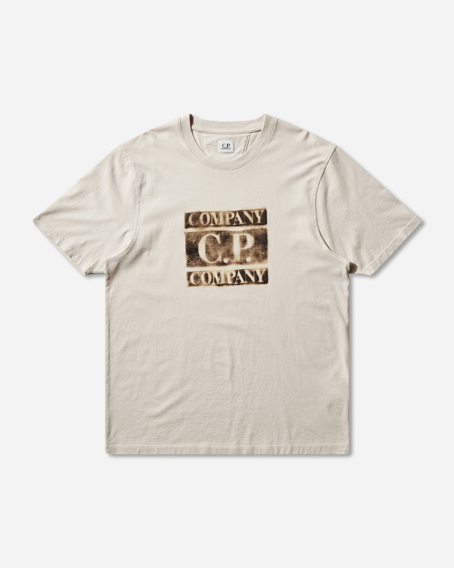 C.P. Company 30/1 Jersey Short Sleeve Logo T-Shirt Frozen Dew T-Shirts Shortsleeve 20CMTS141A-110579W 114