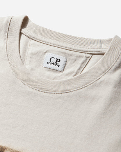 C.P. Company 30/1 Jersey Short Sleeve Logo T-Shirt Frozen Dew T-Shirts Shortsleeve 20CMTS141A-110579W 114