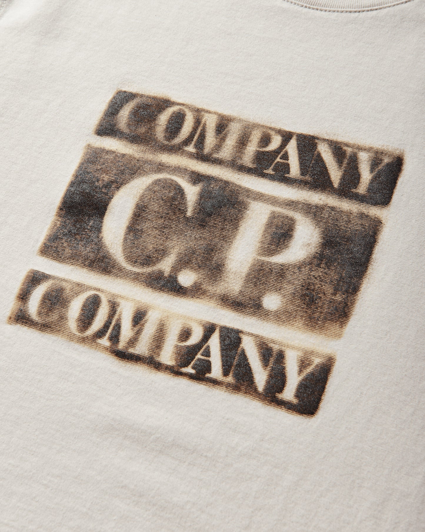 C.P. Company 30/1 Jersey Short Sleeve Logo T-Shirt Frozen Dew T-Shirts Shortsleeve 20CMTS141A-110579W 114
