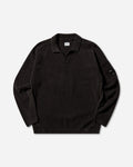 C.P. Company Cotton Chenille Polo Lens Sweater Black Knitwears Sweaters 20CMKN118A-005687G 999