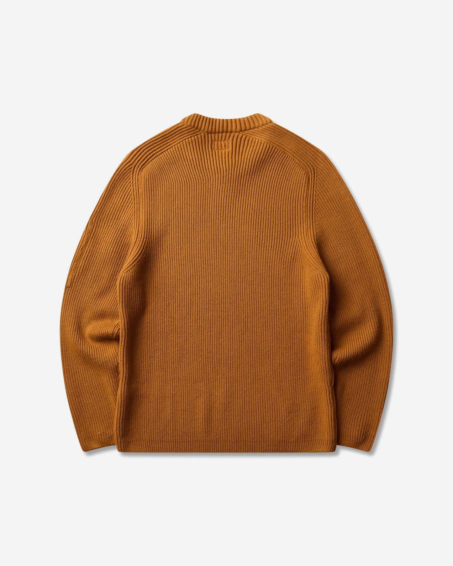 C.P. Company Full Rib Cotton Crewneck Lens Sweater BUCK THORN BROWN Knitwears Sweaters 21CMKN101A-006608A 232