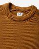 C.P. Company Full Rib Cotton Crewneck Lens Sweater BUCK THORN BROWN Knitwears Sweaters 21CMKN101A-006608A 232