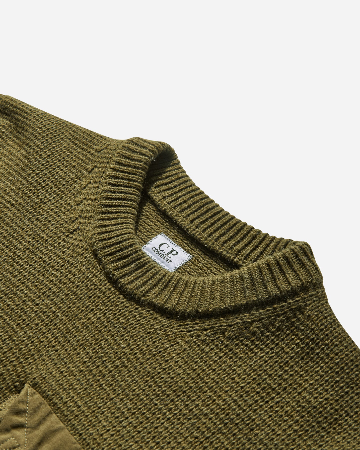 C.P. Company Knitwear Crew Neck In Lambswool Mixed Capers Knitwears Sweaters 19CMKN244A-110149M 652