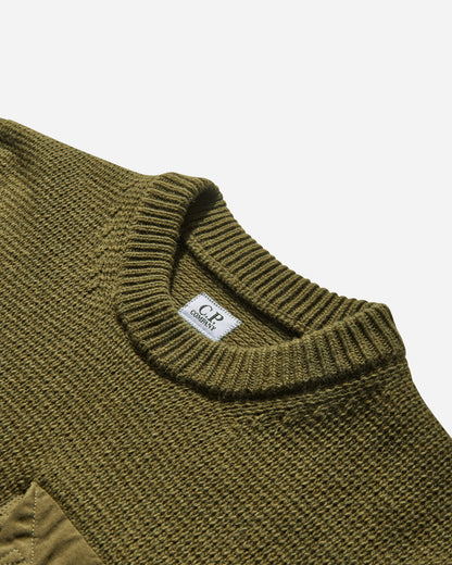 C.P. Company Knitwear Crew Neck In Lambswool Mixed Capers Knitwears Sweaters 19CMKN244A-110149M 652