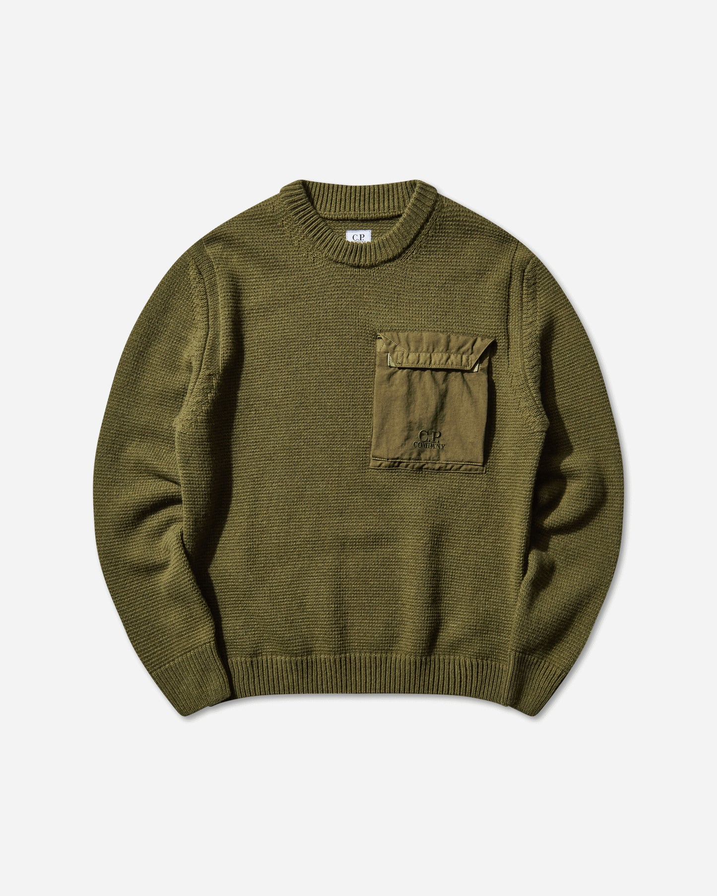 C.P. Company Knitwear Crew Neck In Lambswool Mixed Capers Knitwears Sweaters 19CMKN244A-110149M 652