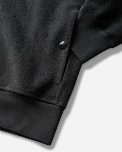 C.P. Company Sweatshirts Open Sweat In Brushed Emerized Diagonal Fleece Raven Sweatshirts Track Tops 21CMSS190A-006614G 985