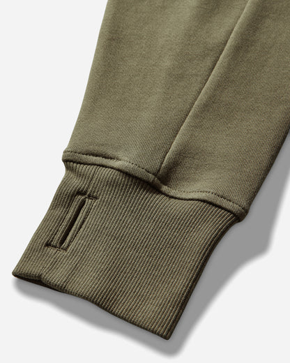 C.P. Company Diagonal Raised Fleece Goggle Sweatshirt Dried Herb Sweatshirts Zip-Ups 20CMSS715A-005086W 644