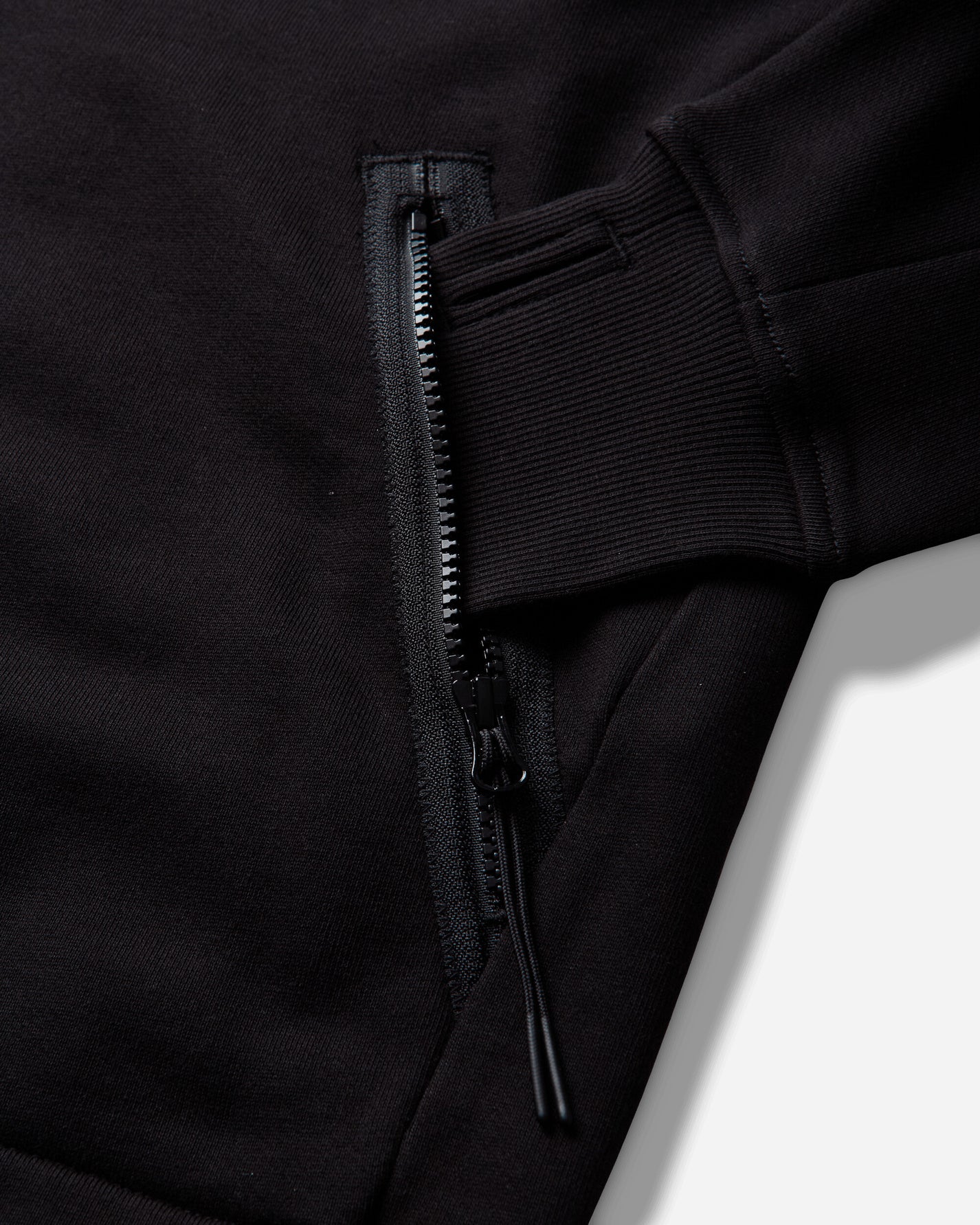C.P. Company Diagonal Raised Fleece Goggle Zip Sweatshirt BLACK Sweatshirts Zip-Ups RCCMSS715A-005086W 999