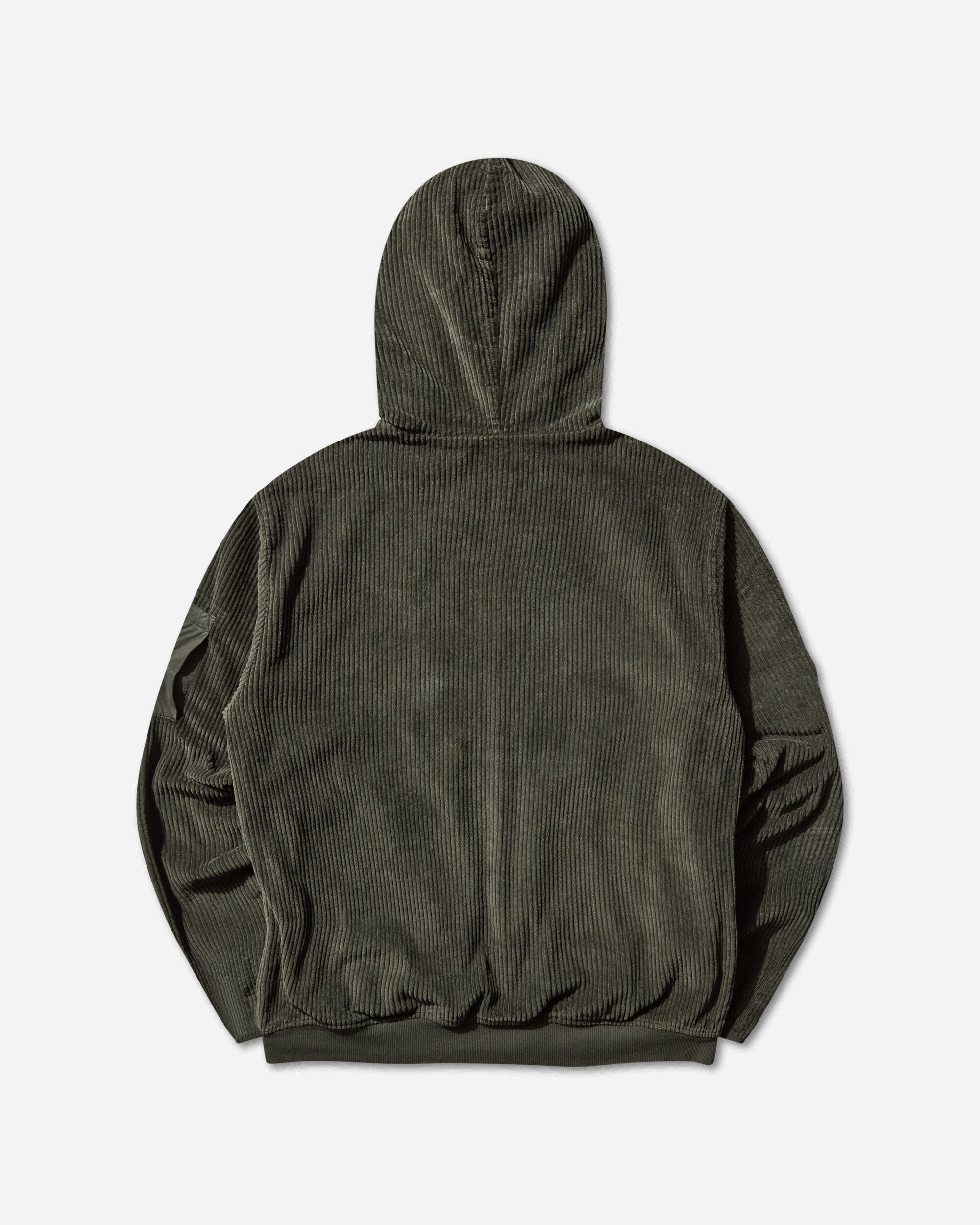 C.P. Company Sweatshirts Hooded Open In Corduroy 350 Dark Shadow Sweatshirts Zip-Ups 19CMSS217A-110472G 978