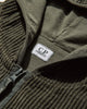 C.P. Company Sweatshirts Hooded Open In Corduroy 350 Dark Shadow Sweatshirts Zip-Ups 19CMSS217A-110472G 978