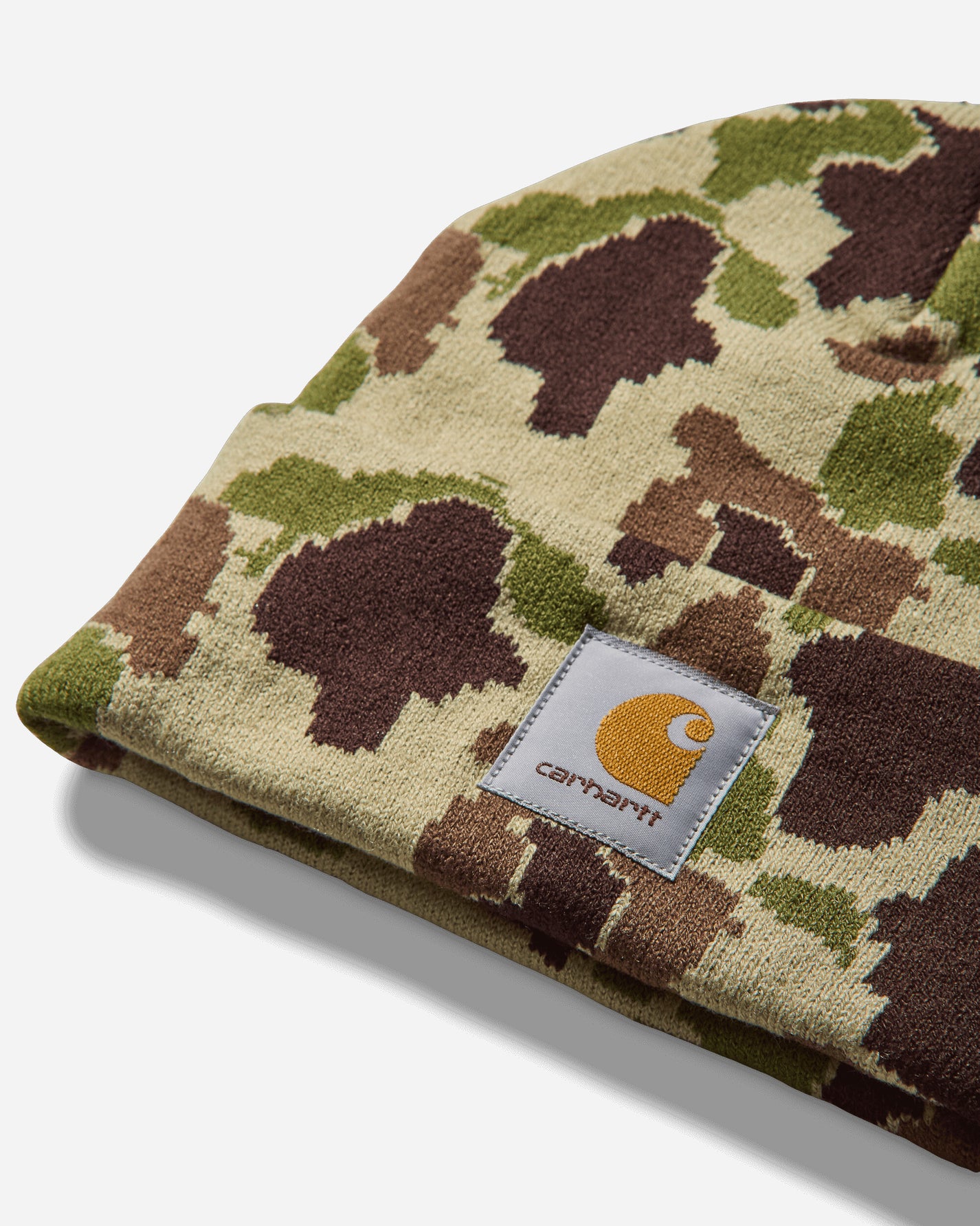 Carhartt WIP Camo Duck Beanie Camo Duck Jacquard/Green Hats Beanies I035465 2GVXX