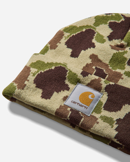 Carhartt WIP Camo Duck Beanie Camo Duck Jacquard/Green Hats Beanies I035465 2GVXX