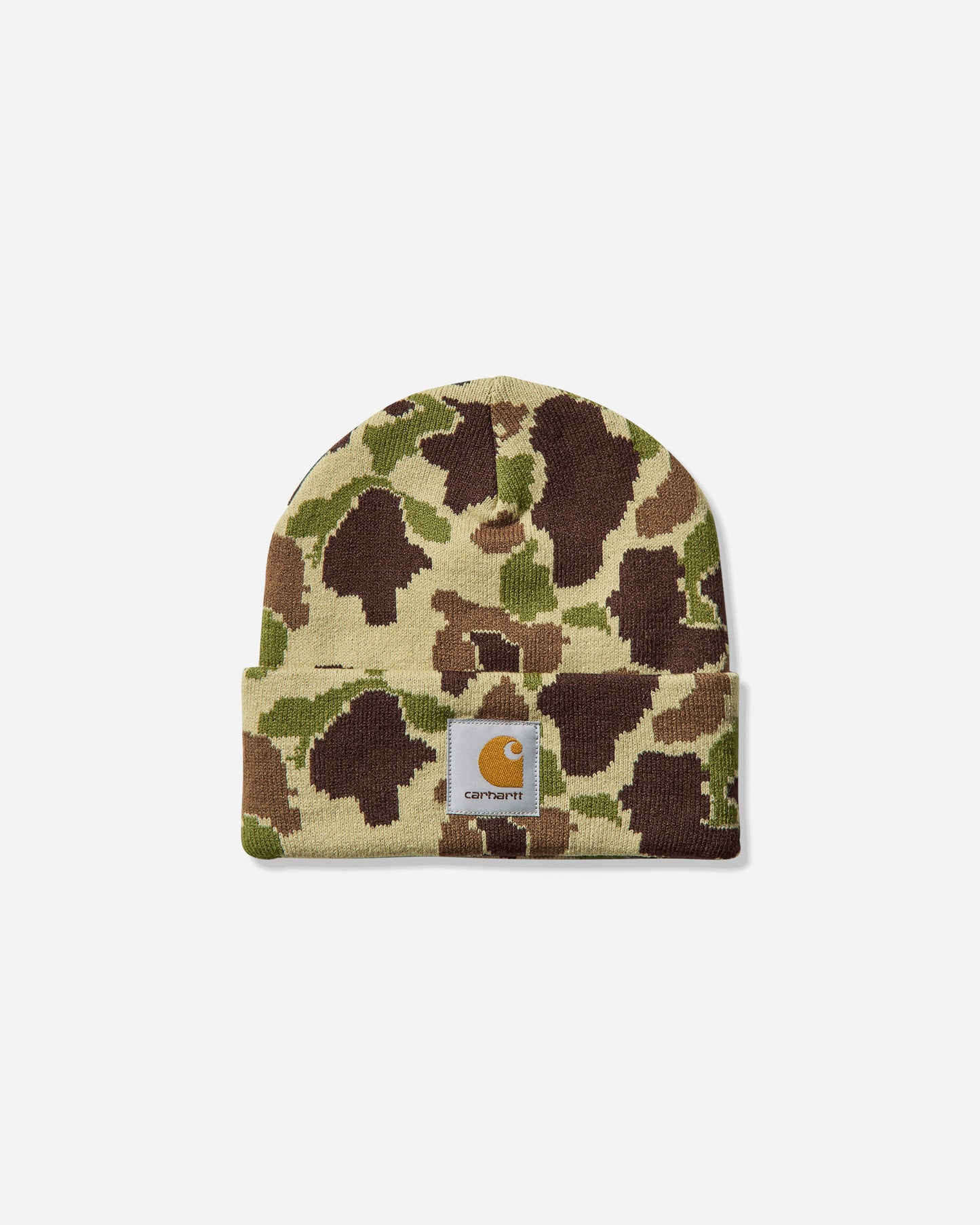 Carhartt WIP Camo Duck Beanie Camo Duck Jacquard/Green Hats Beanies I035465 2GVXX