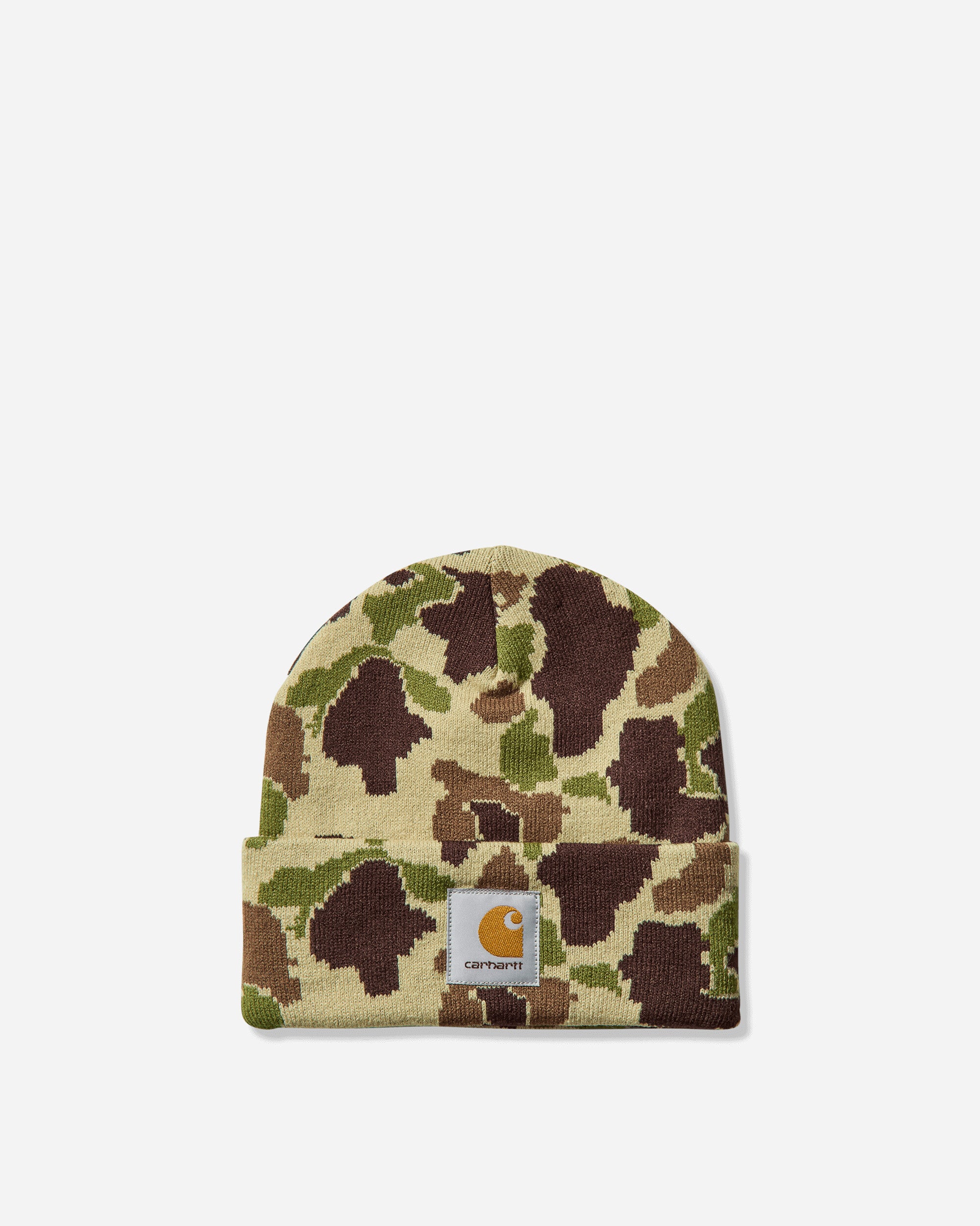 Carhartt WIP Camo Duck Beanie Camo Duck Jacquard/Green Hats Beanies I035465 2GVXX