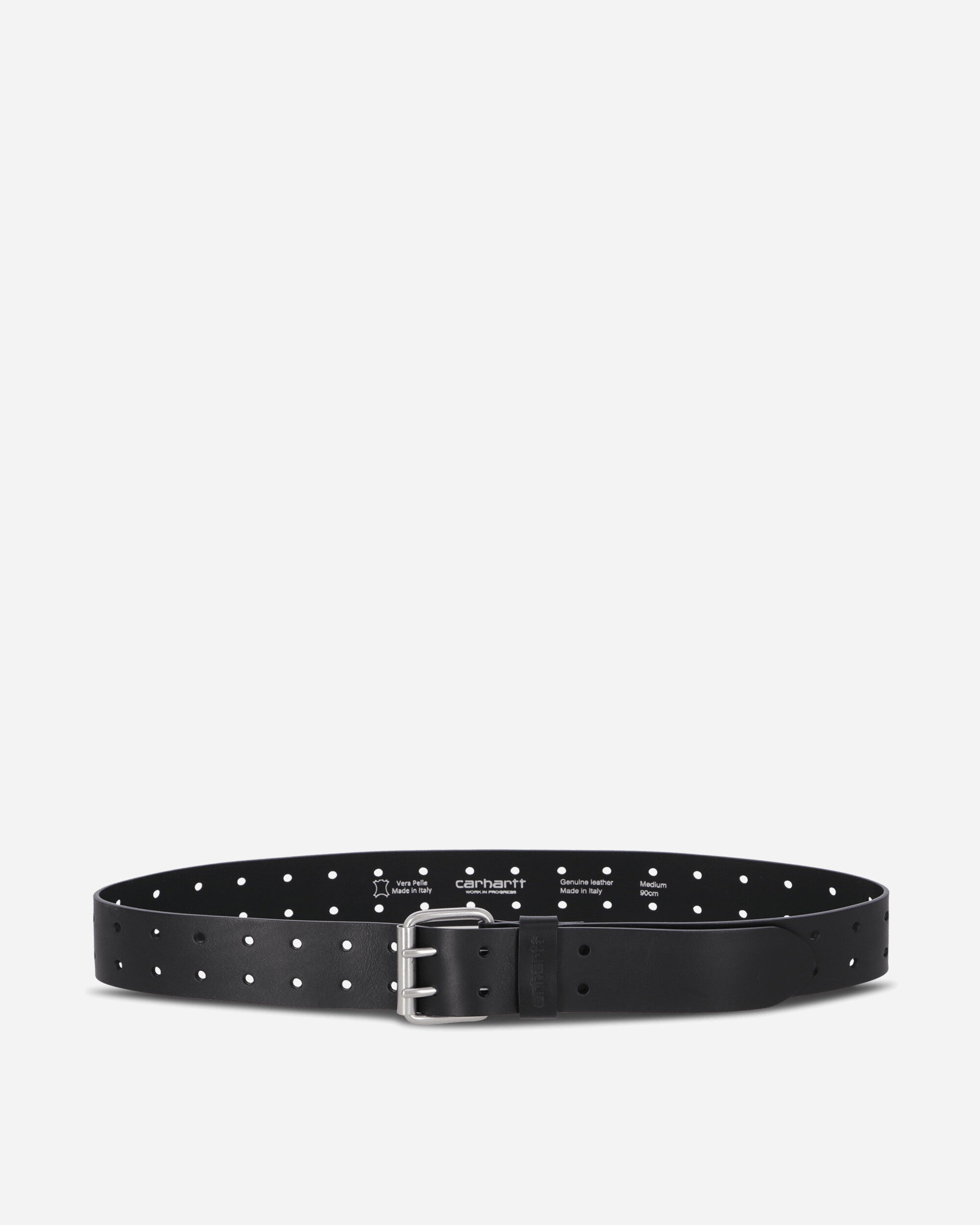 Carhartt WIP Double Script Belt Black/Silver Belts Belt I036105 0M4XX