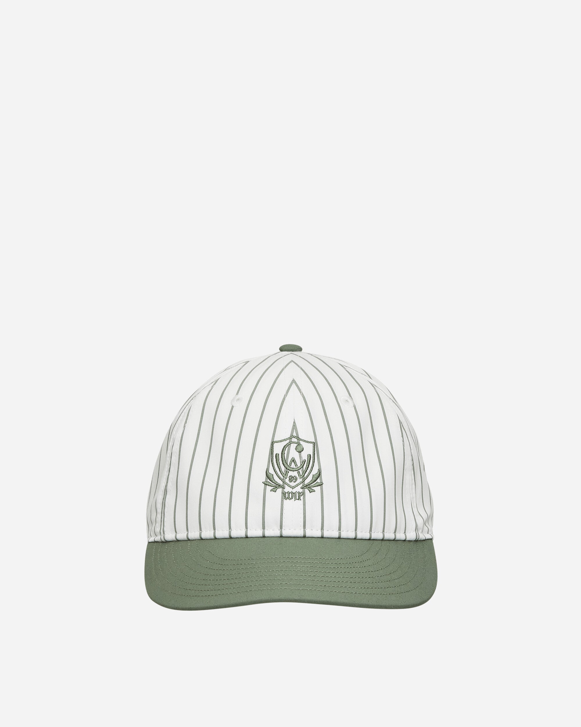 Linus Stripe Cap Park / White – Slam Jam®
