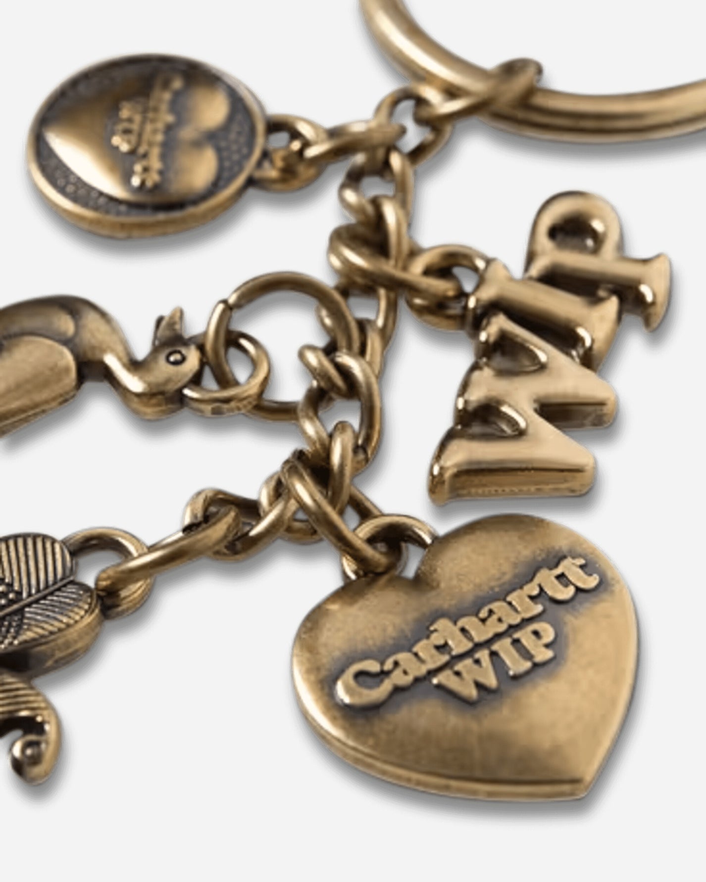 Carhartt WIP Charms Keychain Gold Small Accessories Keychains I036278 3KXX