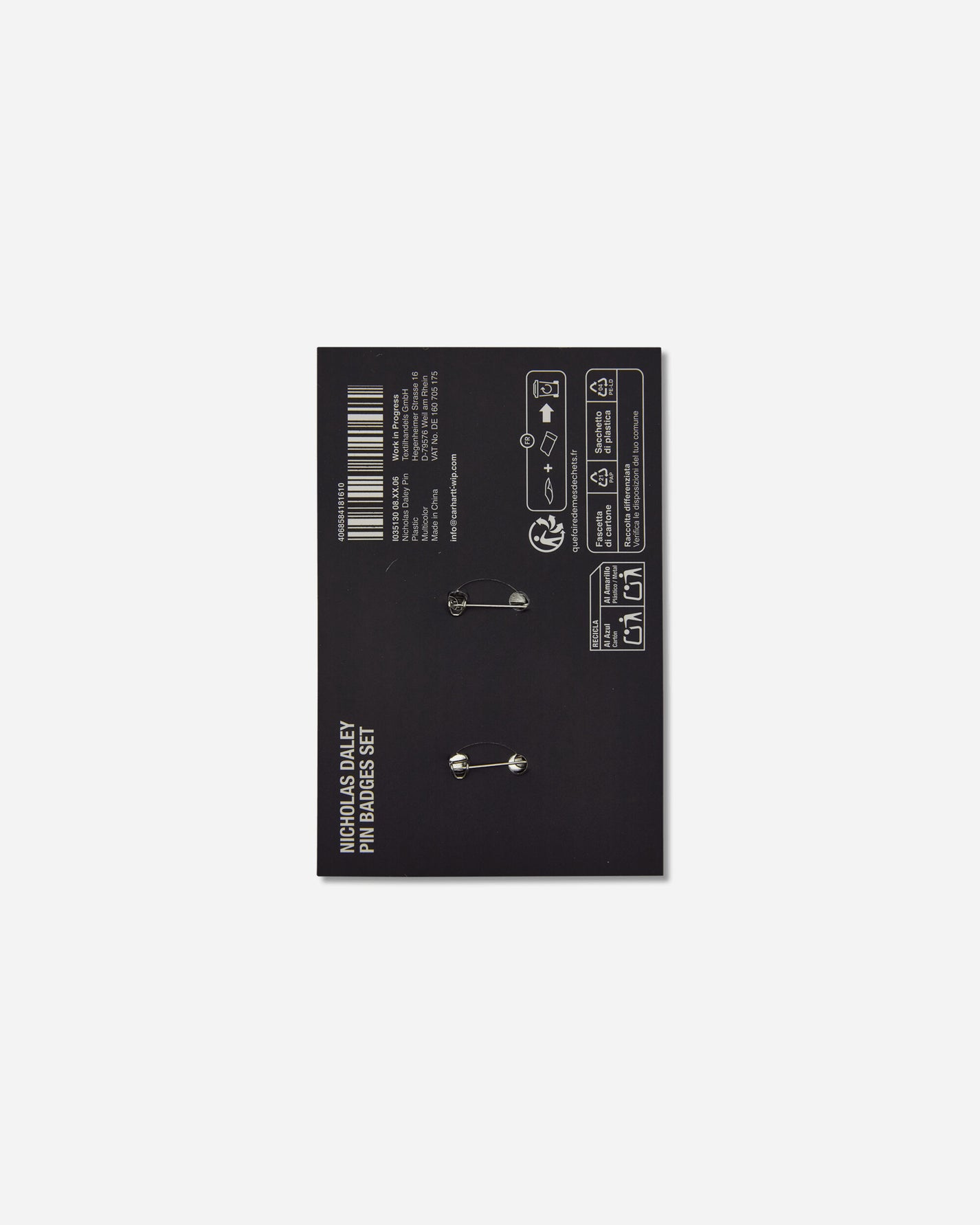 Carhartt WIP Nicholas Daley Pin Badges Set Multicolor Small Accessories Pins I035130 08XX