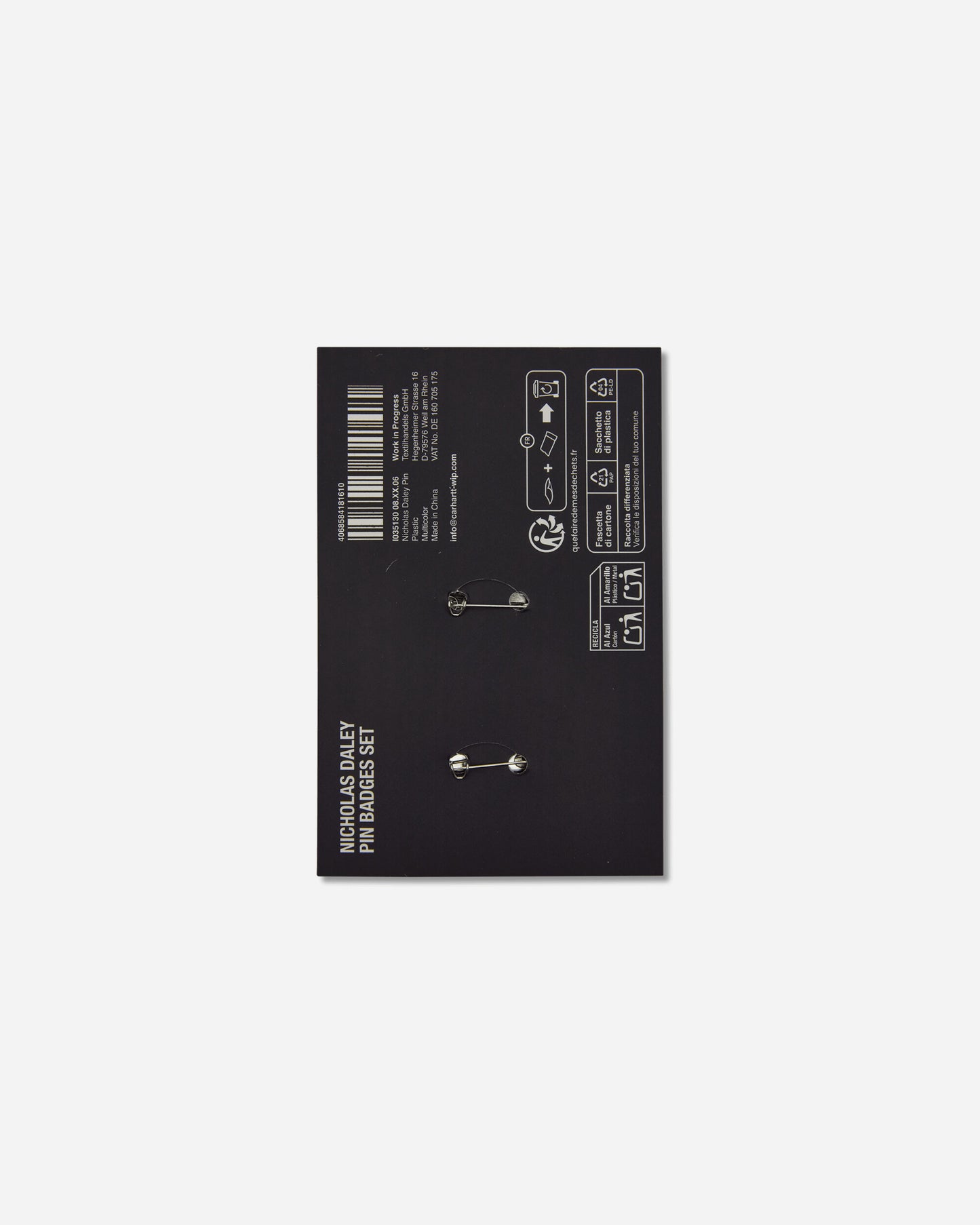 Carhartt WIP Nicholas Daley Pin Badges Set Multicolor Small Accessories Pins I035130 08XX