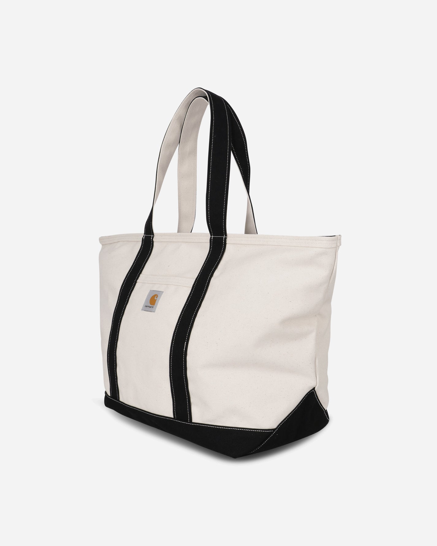 Carhartt WIP Canvas Beach Tote Natural/Black Bags and Backpacks Tote Bags I036926 1K6XX