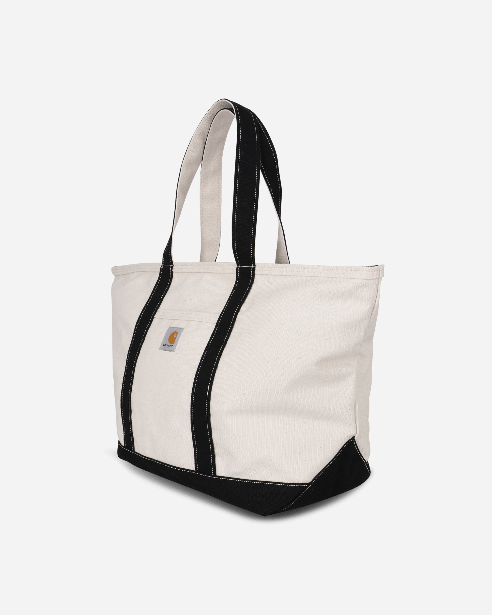 Carhartt WIP Canvas Beach Tote Natural/Black Bags and Backpacks Tote Bags I036926 1K6XX