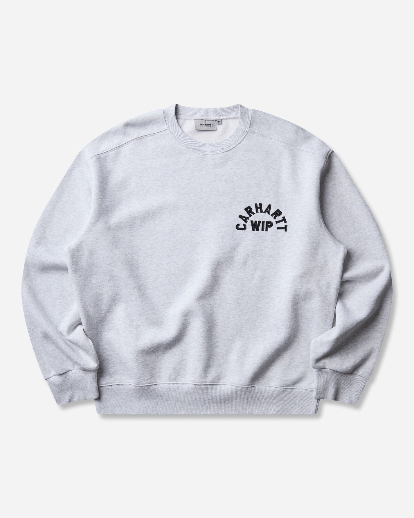 Carhartt WIP Arch Script Sweat Ash Heather/Dark Navy Sweatshirts Crewneck I037266 11T06