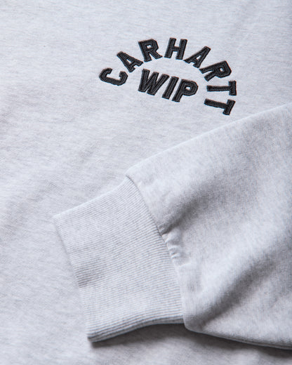 Carhartt WIP Arch Script Sweat Ash Heather/Dark Navy Sweatshirts Crewneck I037266 11T06