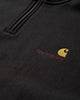 Carhartt WIP Half Zip American Script Sweat Black Sweatshirts Crewneck I027014 89XX