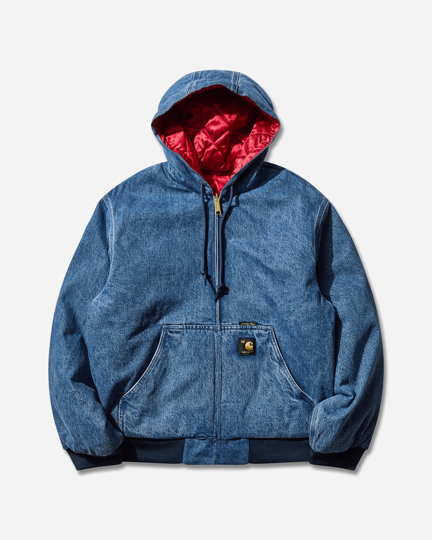 Carhartt WIP 50 Years Anniversary Og Active Jacket Denim Blue/USA Red Coats and Jackets Denim Jackets I035966 3FZ12