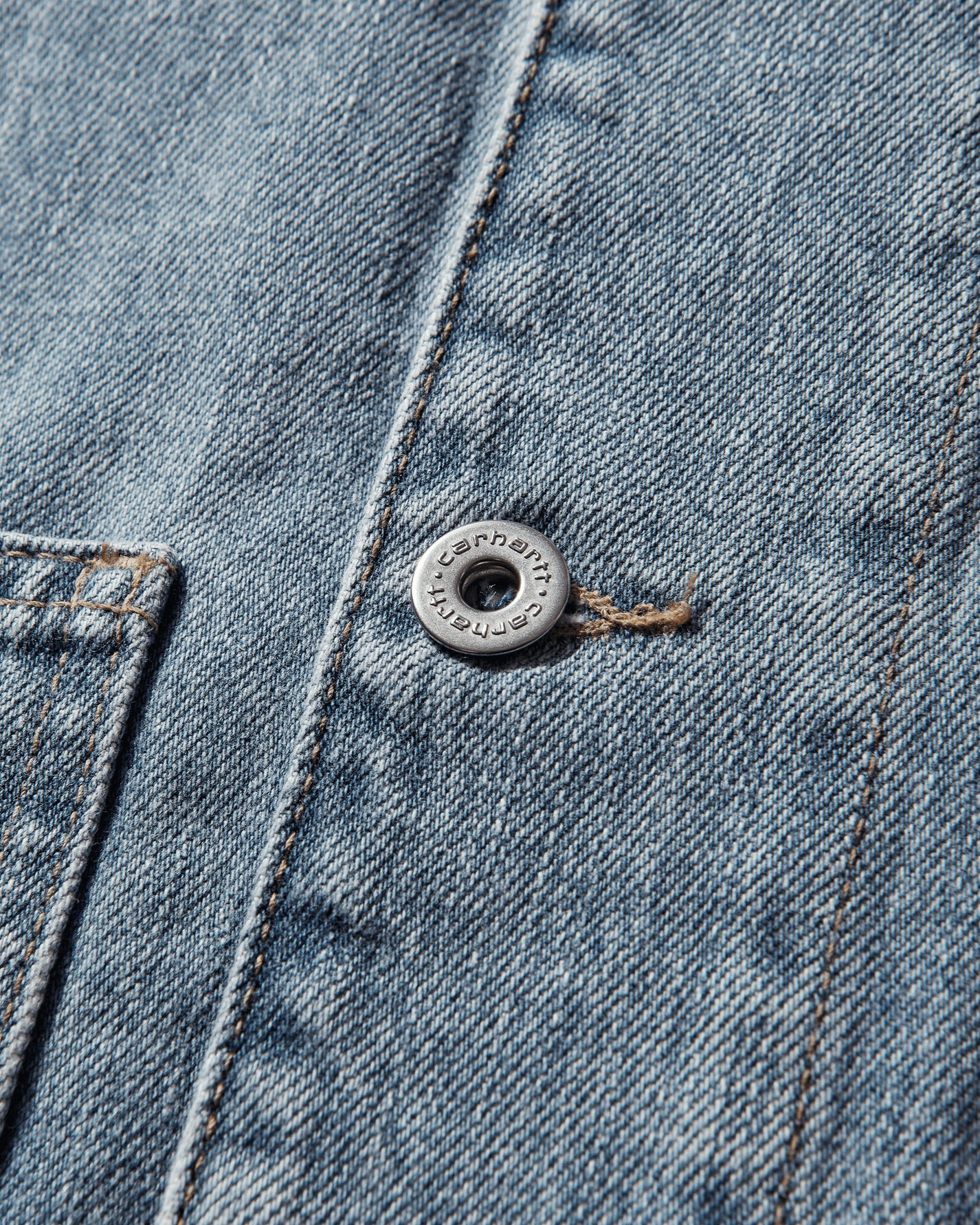 Carhartt WIP Warren Chore Coat Blue/Dusty H Brown Coats and Jackets Jackets I036592 2XNUR