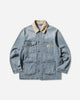 Carhartt WIP Warren Chore Coat Blue/Dusty H Brown Coats and Jackets Jackets I036592 2XNUR