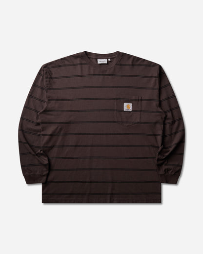 Carhartt WIP L/S Cardona Pocket T-Shirt Cardona Stripe/Natural T-Shirts Longsleeve I037271 3VQGD
