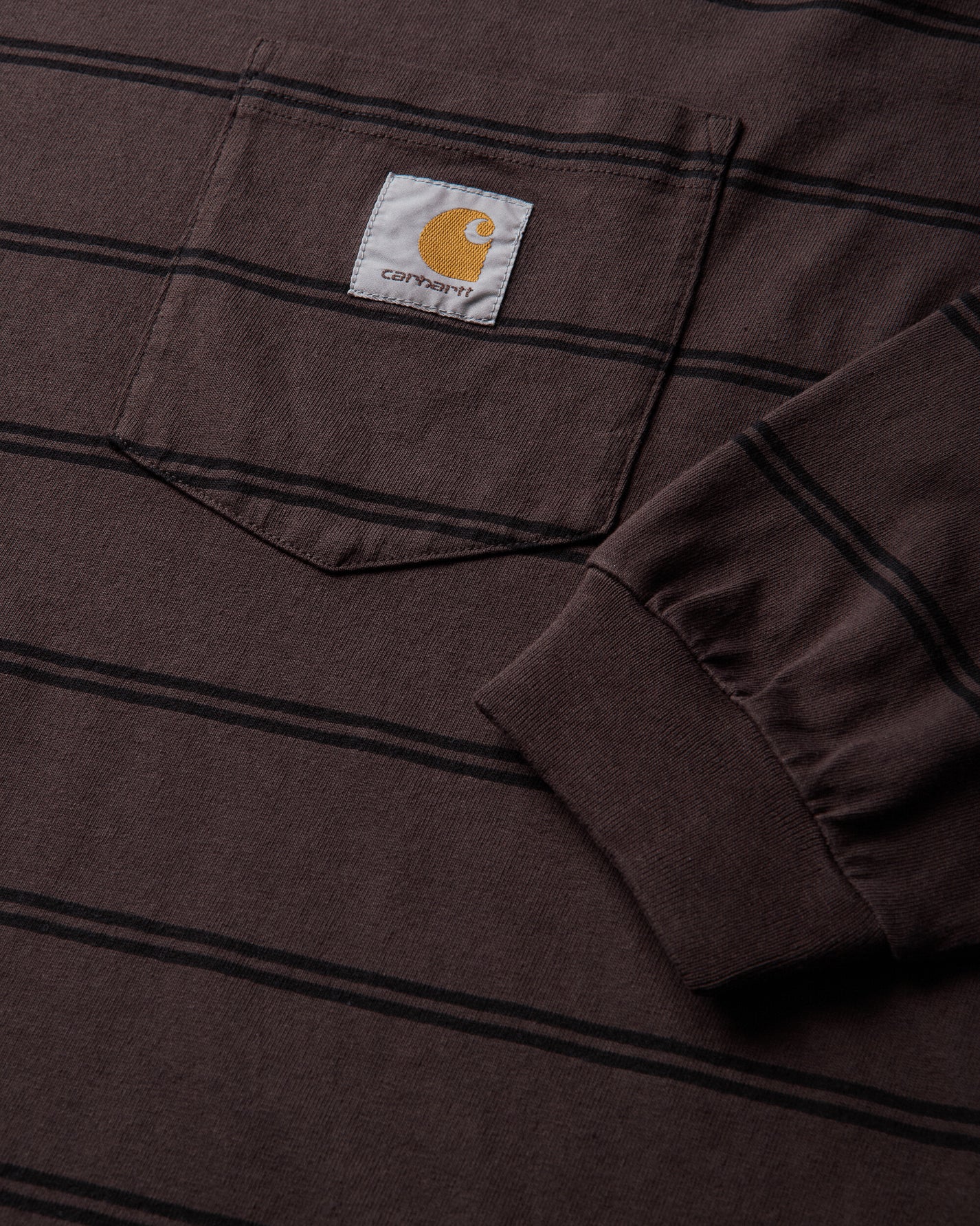 Carhartt WIP L/S Cardona Pocket T-Shirt Cardona Stripe/Natural T-Shirts Longsleeve I037271 3VQGD