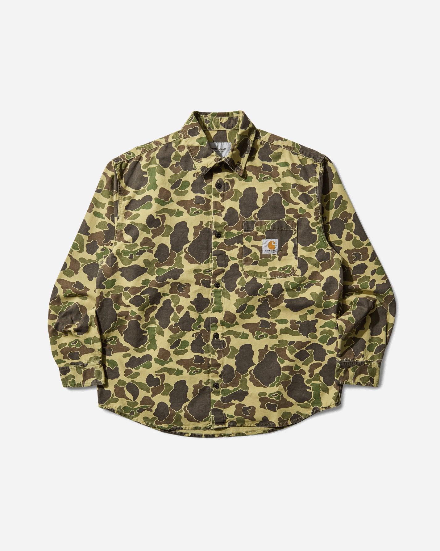 Carhartt WIP L/S Duck Shirt Camo Duck/Green Shirts Longsleeve Shirt I033769 2EQ06