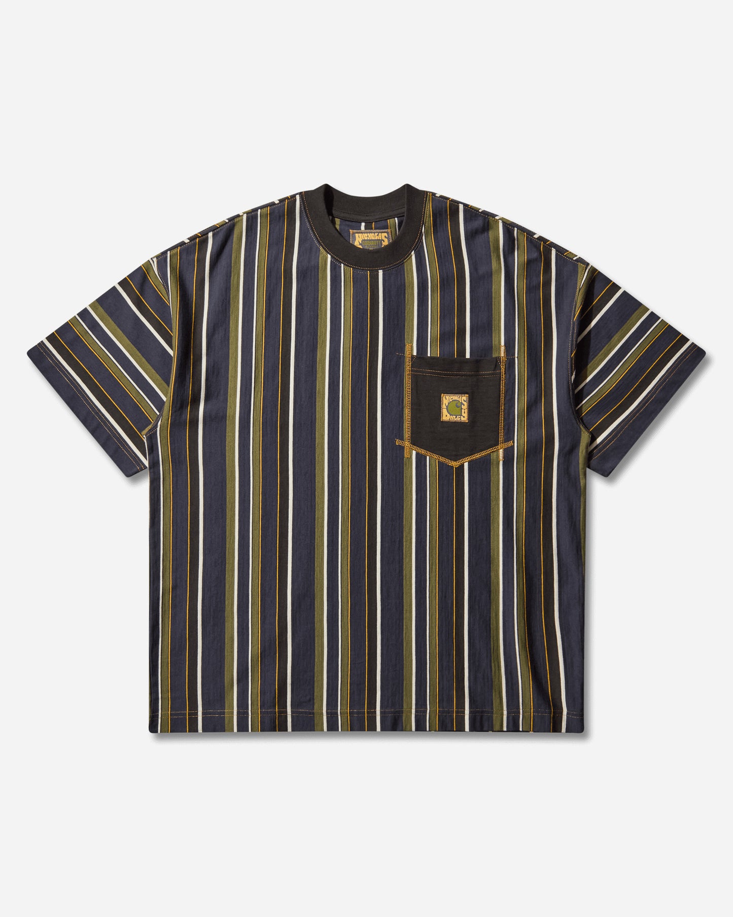Carhartt WIP Nicholas Daley Stripes T-Shirt ND Stripes/Blue T-Shirts Shortsleeve I035274 2YXXX