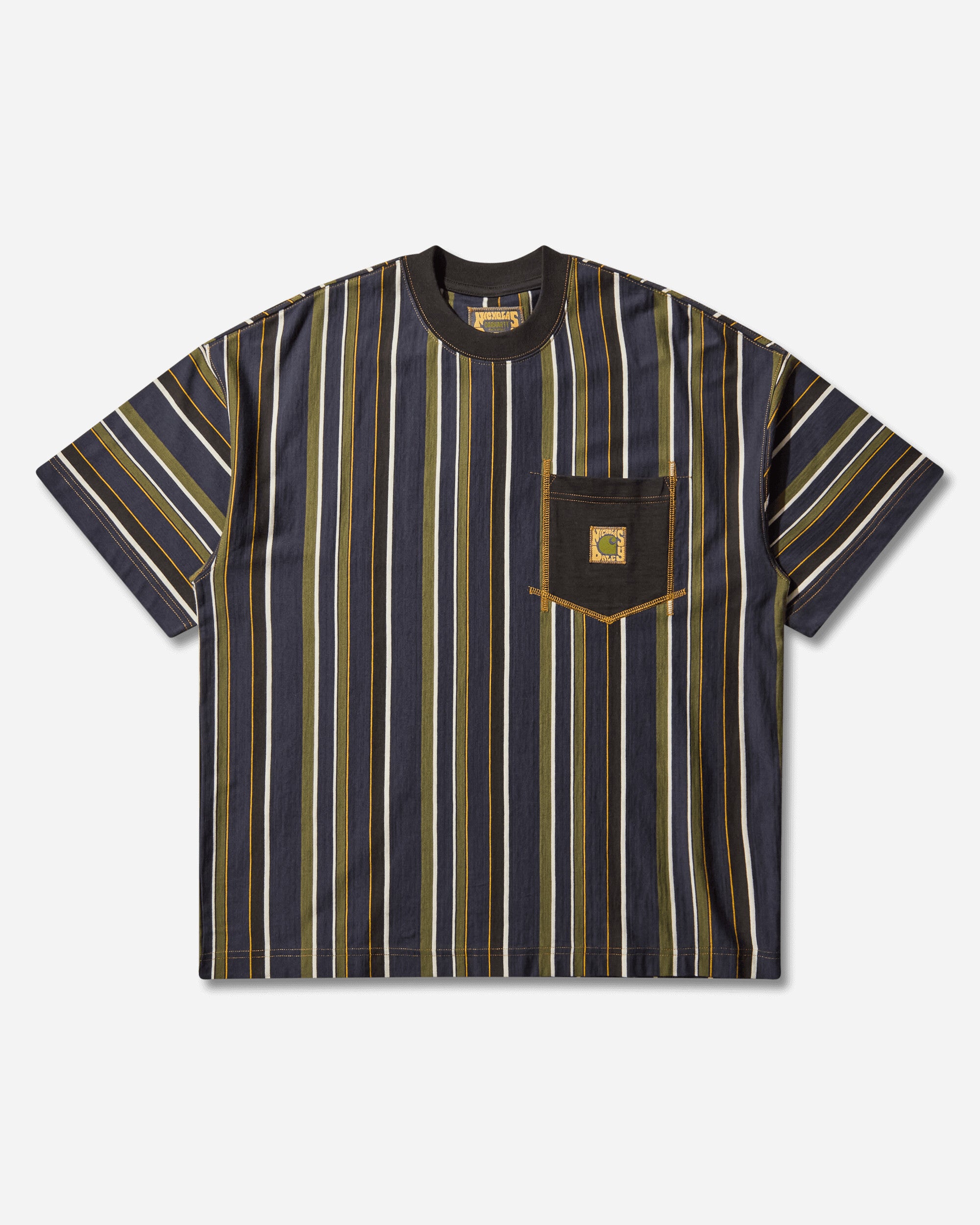 Carhartt WIP Nicholas Daley Stripes T-Shirt ND Stripes/Blue T-Shirts Shortsleeve I035274 2YXXX