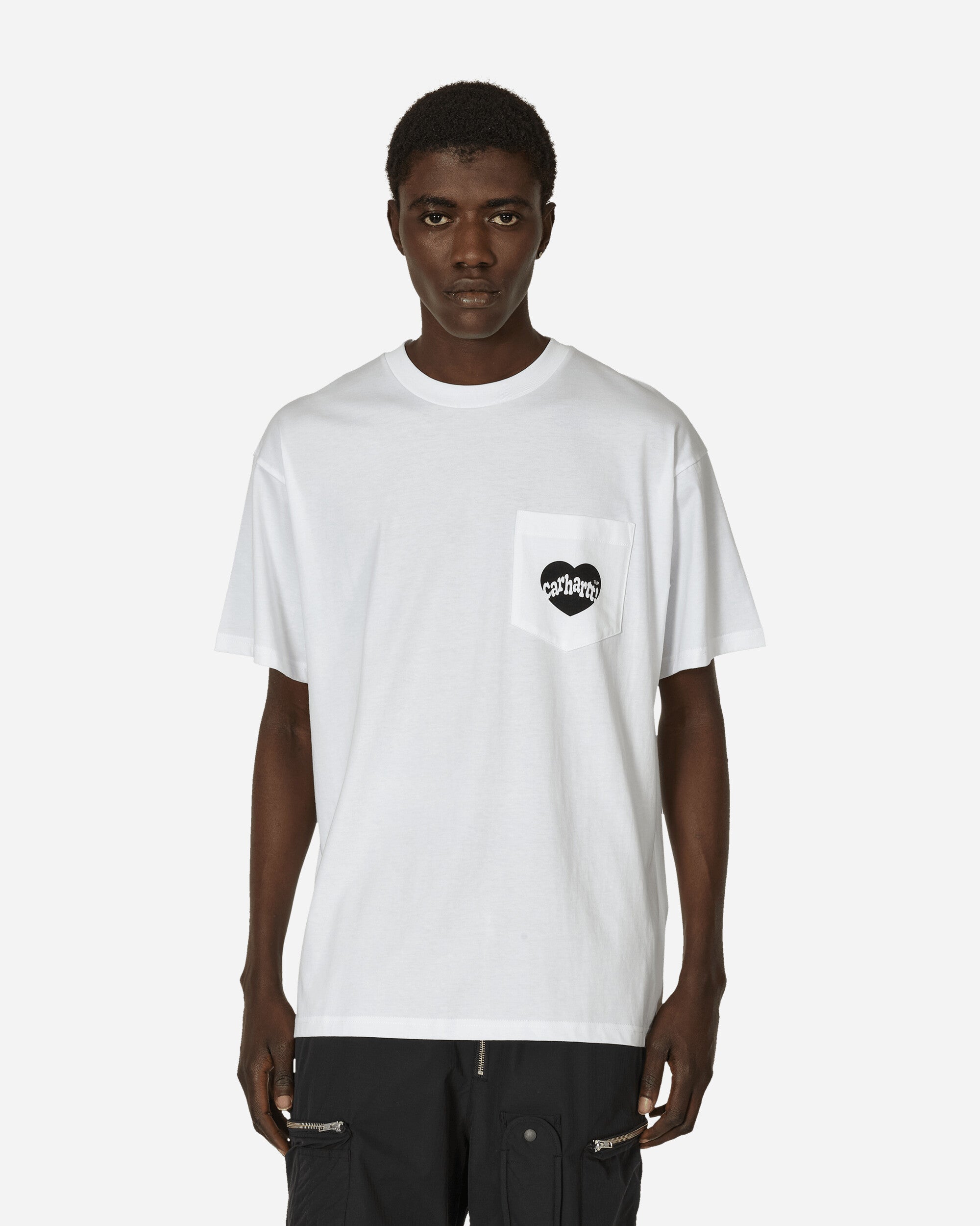 Carhartt WIP S/S Amour Pocket T-Shirt White/Black T-Shirts Shortsleeve I033675 00AXX