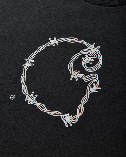 Carhartt WIP Ss Barbwire C T Shirt Black T-Shirts Shortsleeve I036237 89XX