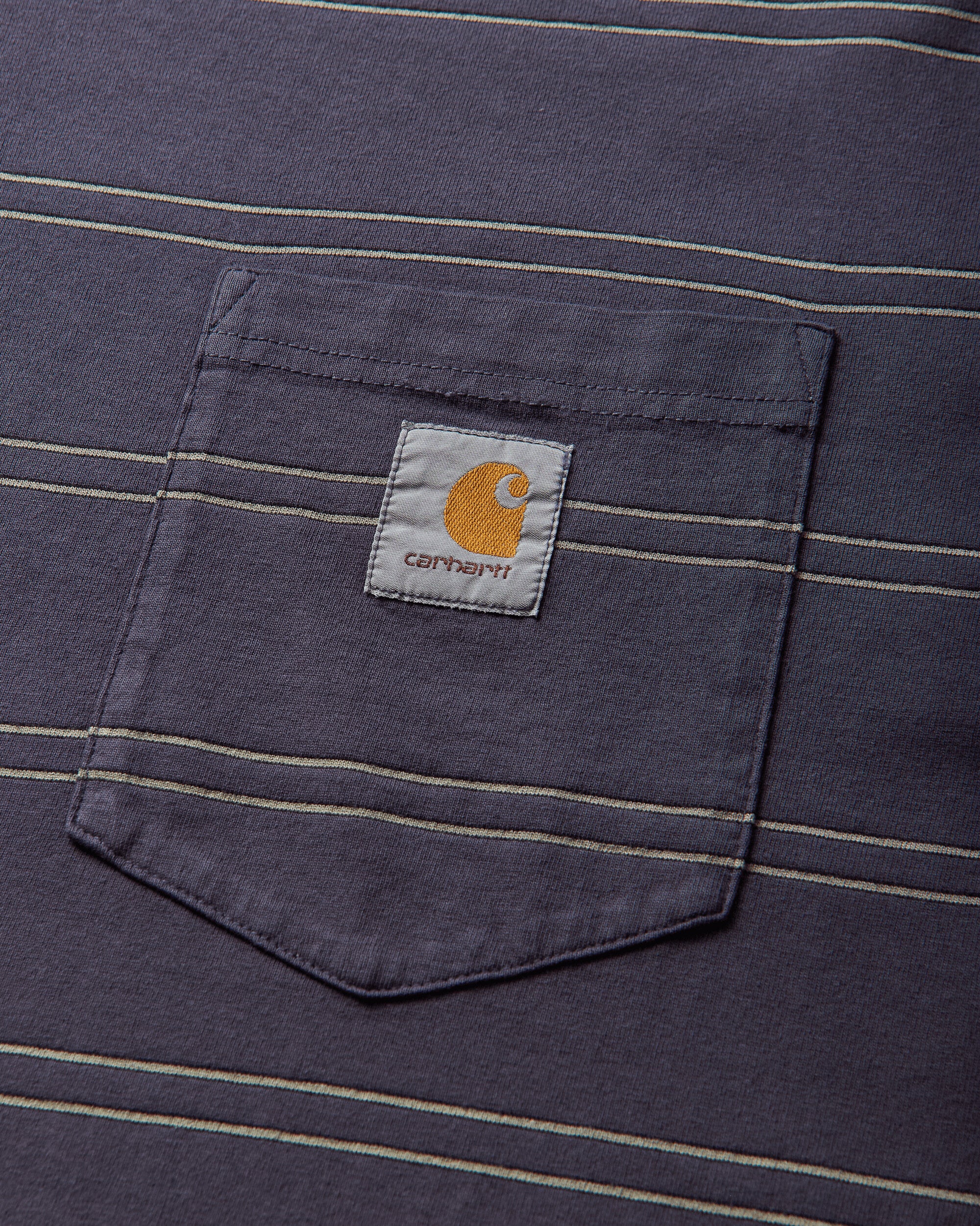 Carhartt WIP S/S Bert Pocket T-Shirt Bert Stripe/Shady Purple T-Shirts Shortsleeve I036855 3SHGD