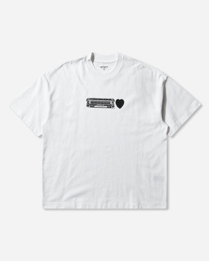 Carhartt WIP Ss Deconstructed Label T Shirt White T-Shirts Shortsleeve I036008 02XX