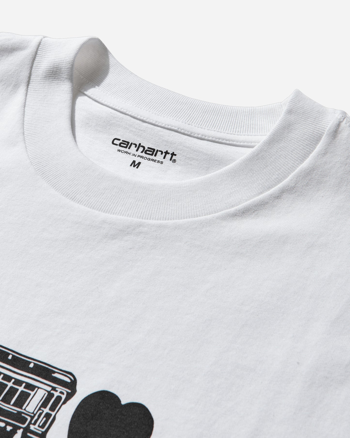 Carhartt WIP Ss Deconstructed Label T Shirt White T-Shirts Shortsleeve I036008 02XX