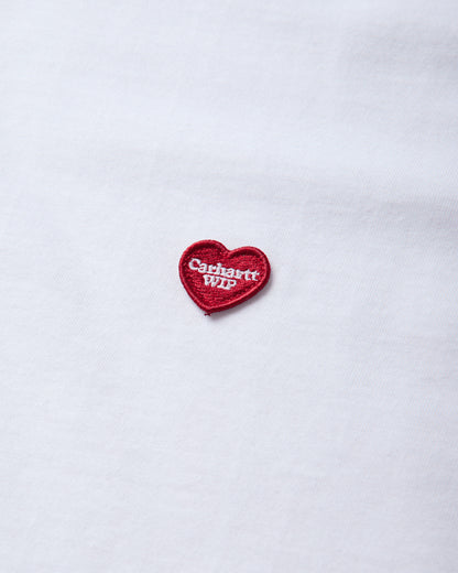 Carhartt WIP S/S Small Heart T-Shirt White/Red T-Shirts Shortsleeve I037116 1WZXX