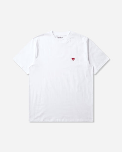 Carhartt WIP S/S Small Heart T-Shirt White/Red T-Shirts Shortsleeve I037116 1WZXX