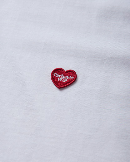 Carhartt WIP S/S Small Heart T-Shirt White/Red T-Shirts Shortsleeve I037116 1WZXX