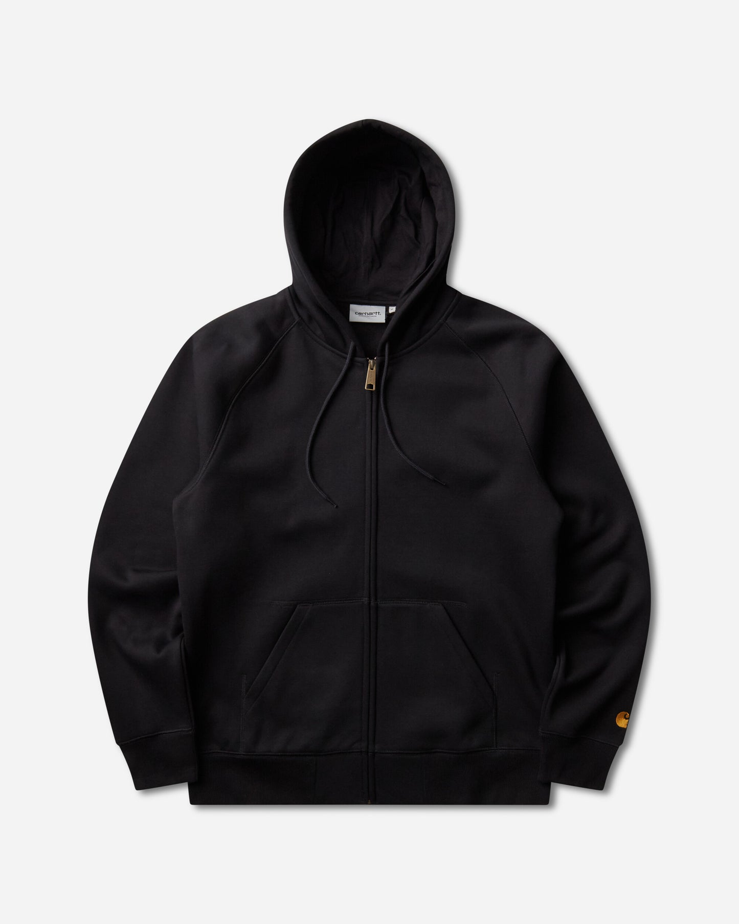 Carhartt WIP Hooded Chase Jacket Black/Gold Sweatshirts Zip-Ups I033664 00FXX
