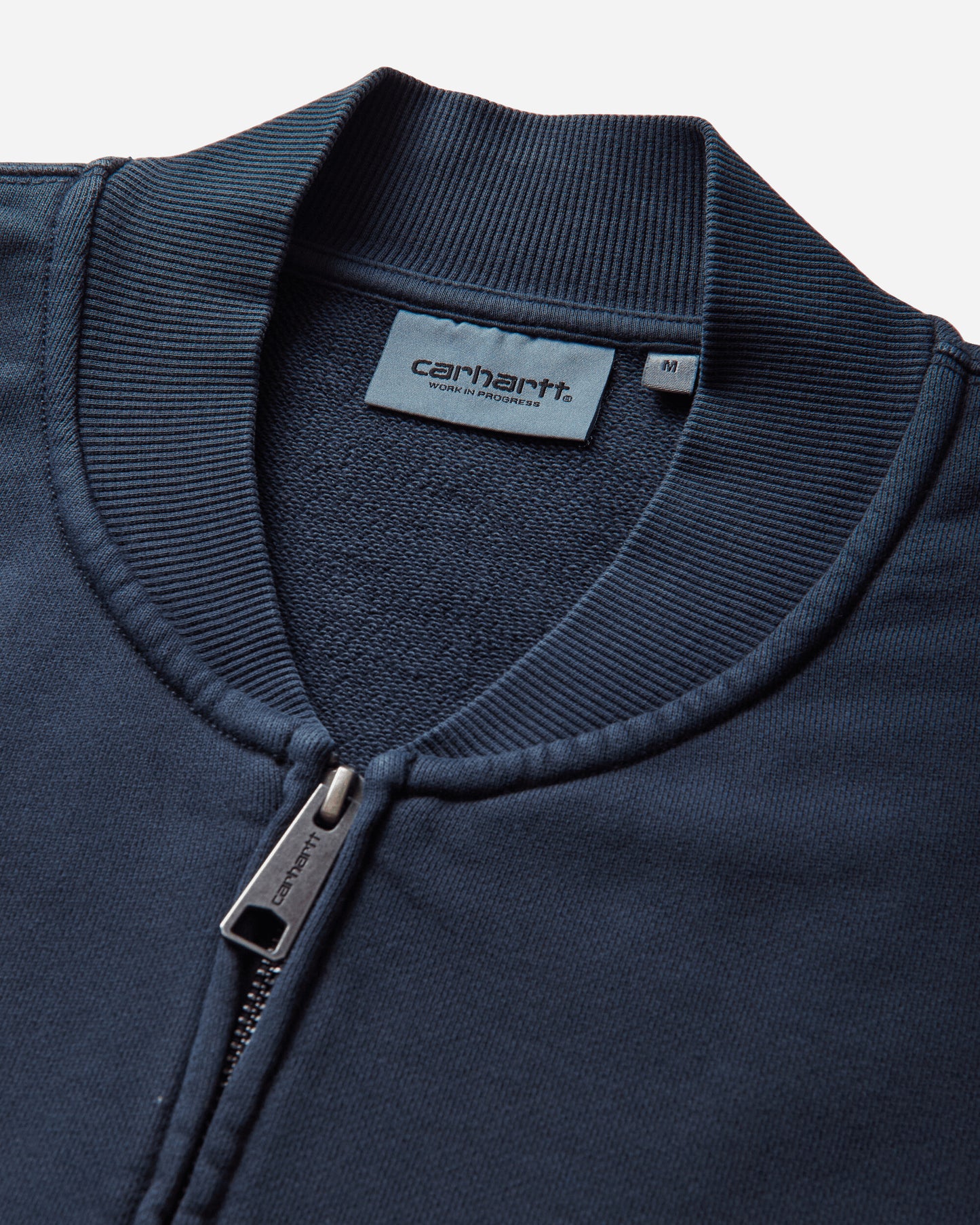 Carhartt WIP Longhand Bomber Carbon/White Sweatshirts Zip-Ups I036864 3TVGD