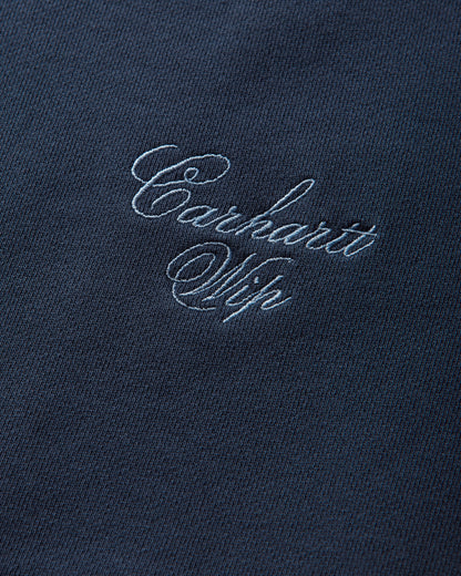 Carhartt WIP Longhand Bomber Carbon/White Sweatshirts Zip-Ups I036864 3TVGD