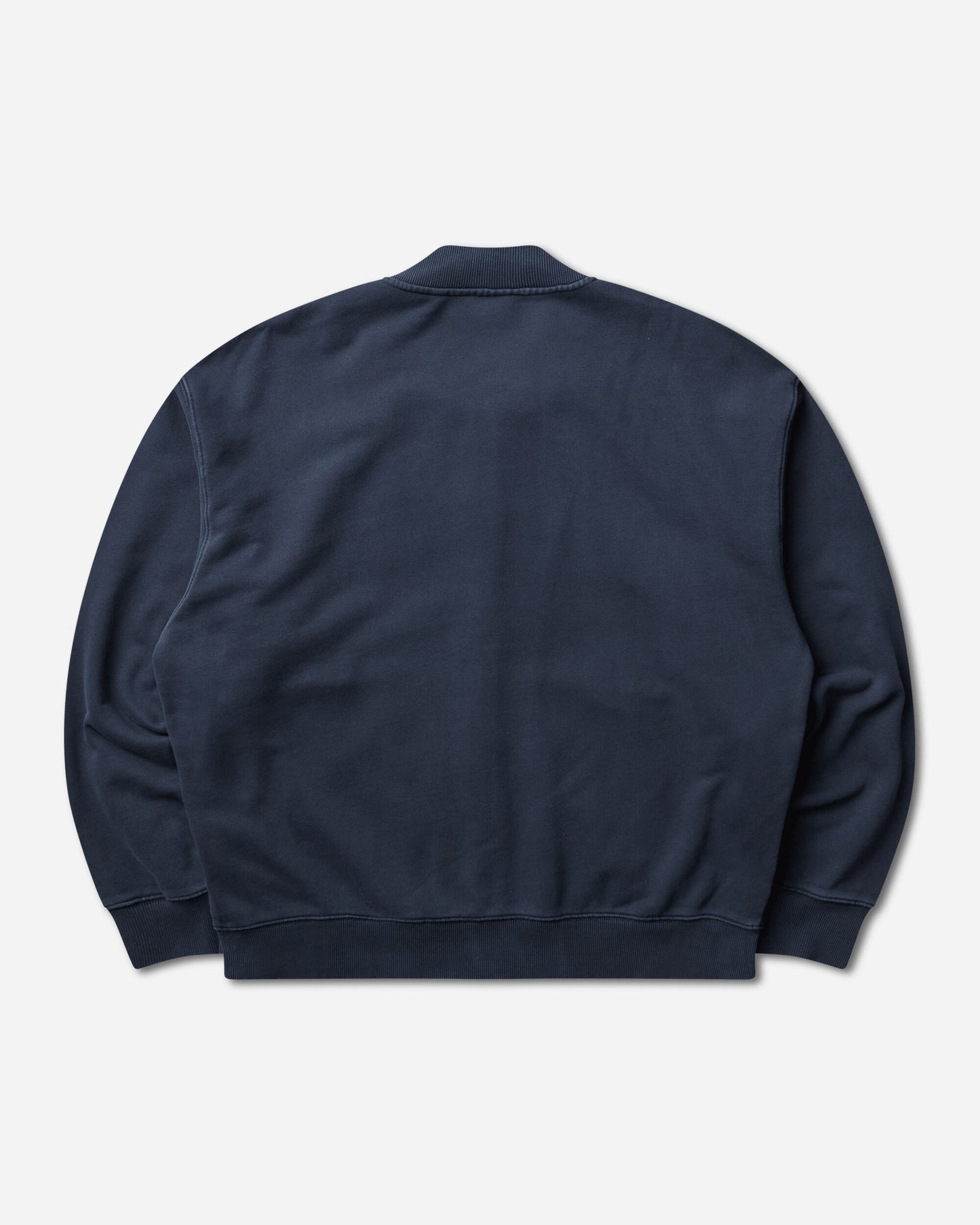 Carhartt WIP Longhand Bomber Carbon/White Sweatshirts Zip-Ups I036864 3TVGD
